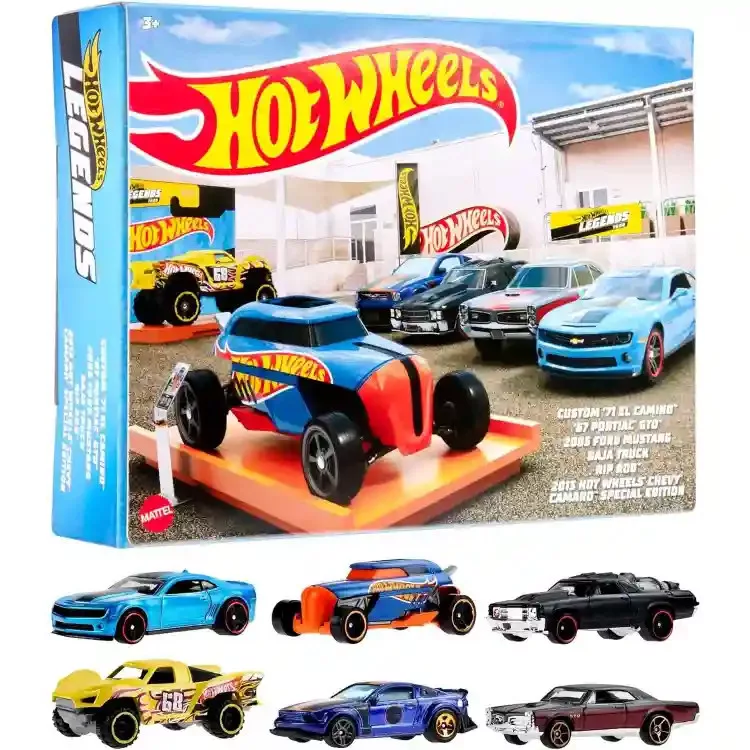 Mattel Hot Wheels kisautók 6 darabos szett Legends Játék