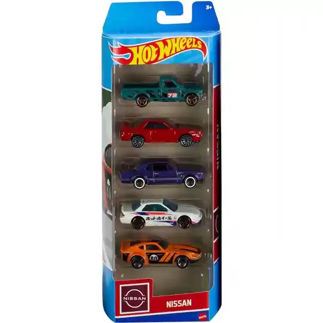 Mattel Hot Wheels kisautók 5 darabos szett Nissan Játékb