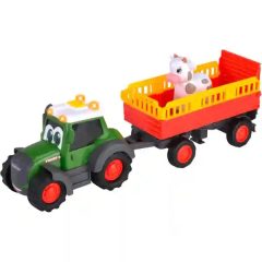   Dickie Toys ABC - Tehénszállító traktor kicsiknek utánfutóval, fénnyel és hanggal 32cm