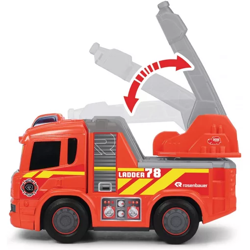 Dickie Toys ABC - Gombnyomásra induló tűzoltóautó fénnyel és hanggal kicsiknek 28cm (204114005)