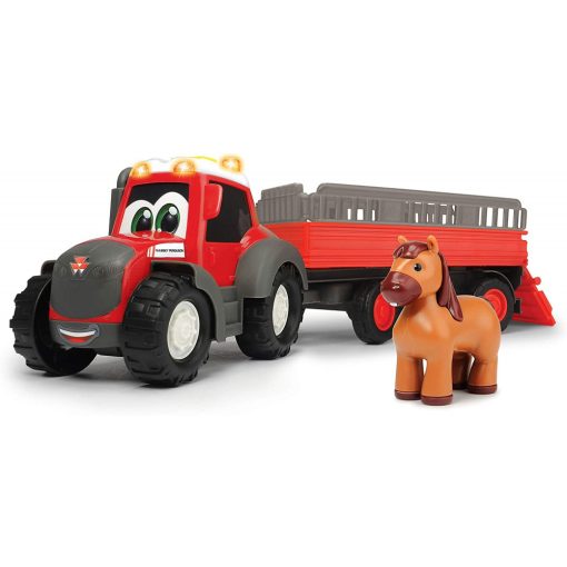 Dickie Toys ABC - Lószállító traktor kicsiknek utánfutóval, fénnyel és hanggal 31cm (204115002)