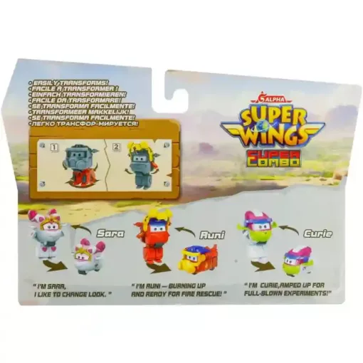 Super Wings – A szárnyalók: Sara, Runi és Curie átalakuló robotok