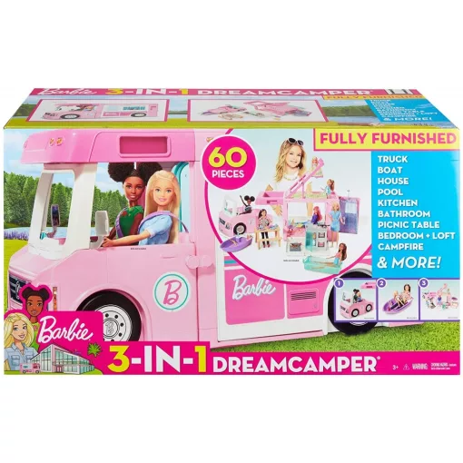 Mattel Barbie GHL93 3 az 1-ben álom lakóautó 