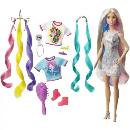 Mattel Barbie fantázia baba - sellő és unikornis (csomagolássérült)