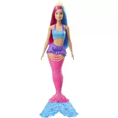 Mattel Barbie sellő baba pink-kék hajjal