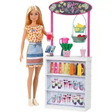 Mattel Barbie baba smoothie árusító standja