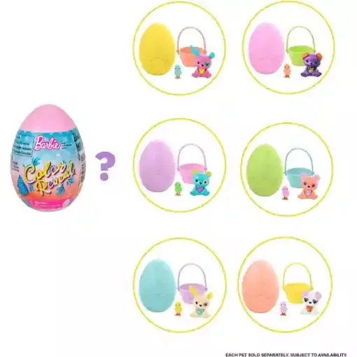 Mattel Barbie Color Reveal húsvéti tojás meglepetés kisállatokkal