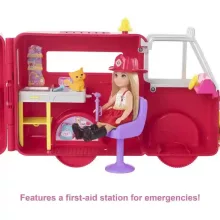 Mattel Barbie Chelsea baba szétnyitható tűzoltóautóval készlet