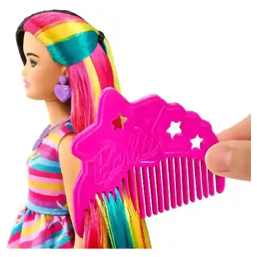 Mattel Barbie Totally Hair extra hosszú, szivárványszínű hajú baba