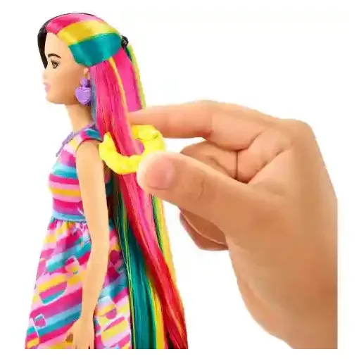 Mattel Barbie Totally Hair extra hosszú, szivárványszínű hajú baba