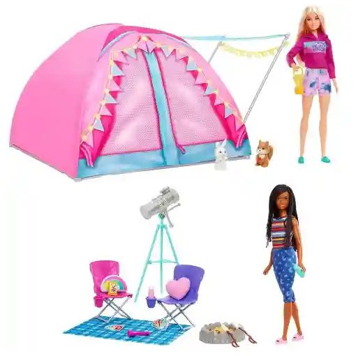 Mattel Barbie kempingezés babákkal és sátorral