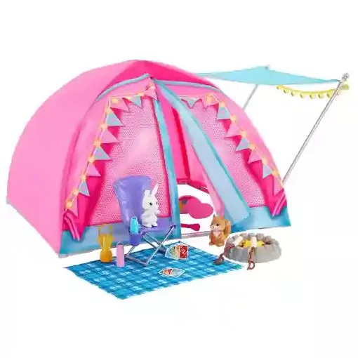 Mattel Barbie kempingezés babákkal és sátorral