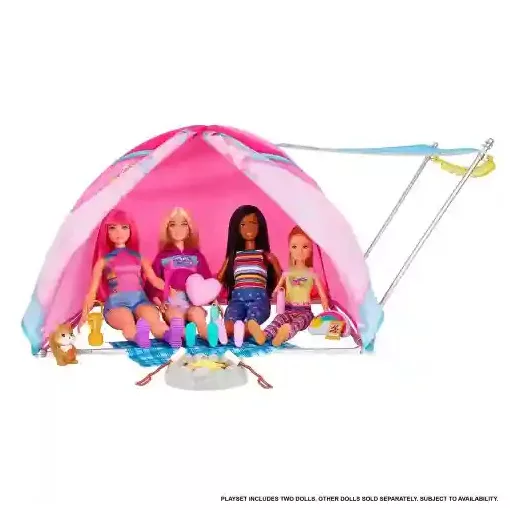 Mattel Barbie kempingezés babákkal és sátorral