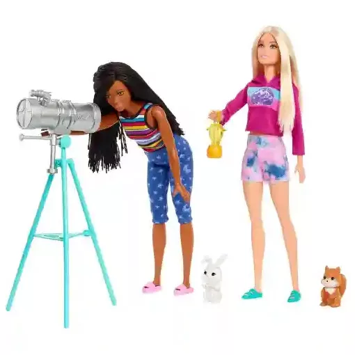 Mattel Barbie kempingezés babákkal és sátorral