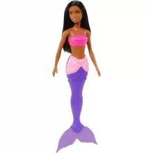 Mattel Barbie Dreamtopia sellő baba fekete hajjal és lila uszonnyal