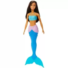   Mattel Barbie Dreamtopia sellő baba fekete hajjal és kék uszonnyal