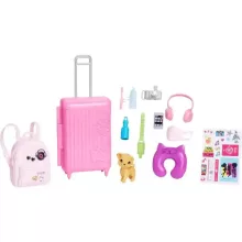 Mattel Barbie utazó baba kiegészítőkkel
