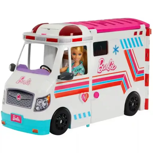 Mattel Barbie 2 az 1-ben mentőautó és kórház fénnyel és hanggal