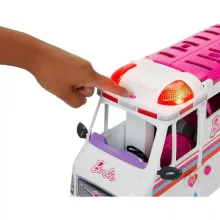 Mattel Barbie 2 az 1-ben mentőautó és kórház fénnyel és hanggal