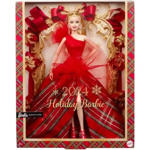Mattel Barbie Signature ünnepi baba piros estélyi ruhában (csomagolássérült)