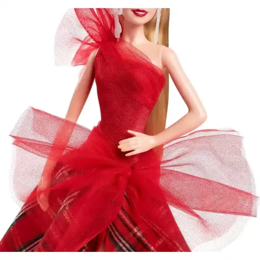 Mattel Barbie Signature ünnepi baba piros estélyi ruhában (csomagolássérült)