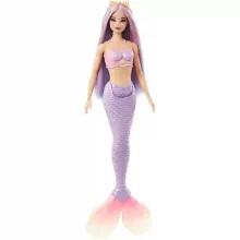 Mattel Barbie sellő baba lila hajjal és uszonnyal