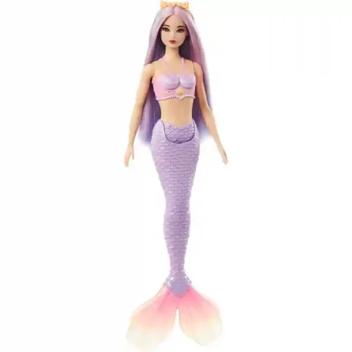 Mattel Barbie sellő baba lila hajjal és uszonnyal