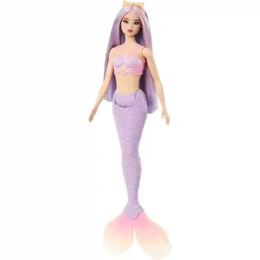 Mattel Barbie sellő baba lila hajjal és uszonnyal