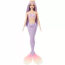 Mattel Barbie sellő baba lila hajjal és uszonnyal