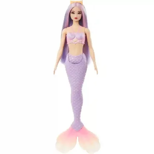 Mattel Barbie sellő baba lila hajjal és uszonnyal