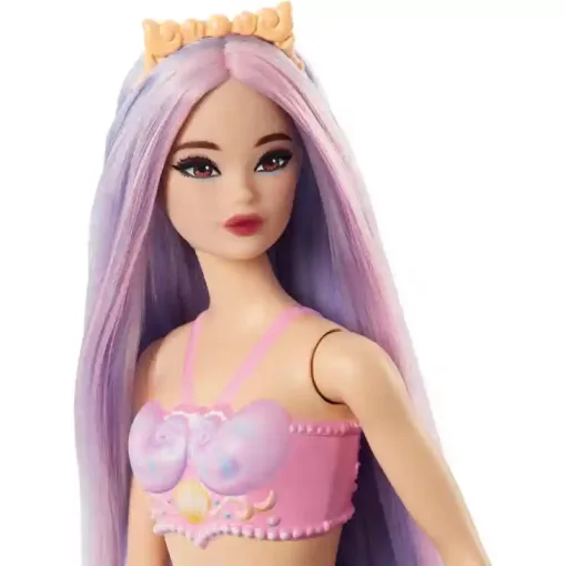 Mattel Barbie sellő baba lila hajjal és uszonnyal