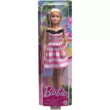 Mattel Barbie 65. évfordulós divatbaba csíkos ruhában