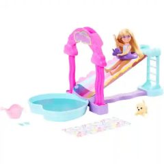 Mattel Barbie Chelsea baba medencével és csúszdával