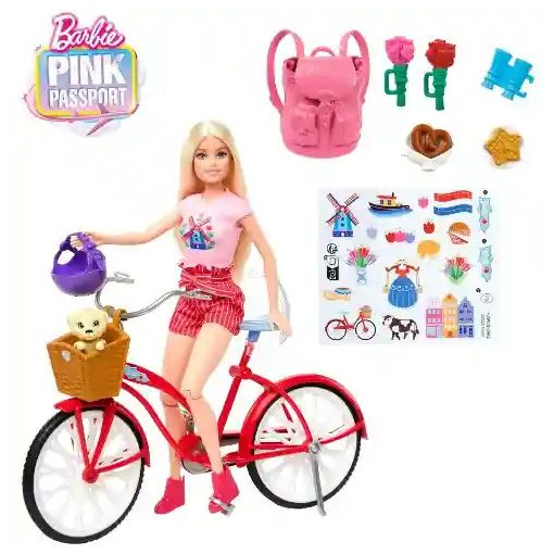 Mattel Barbie baba hollandiai biciklis nyaraláson