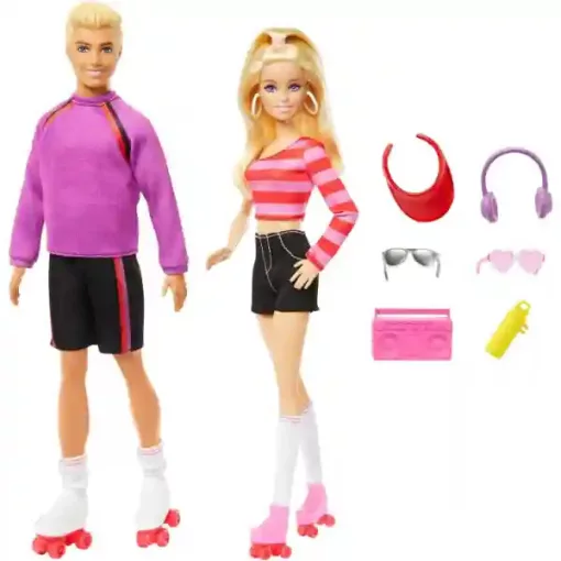 Mattel Barbie görkorcsolyázó Barbie és Ken babák