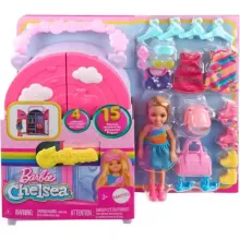 Mattel Barbie Chelsea baba hordozható ruhásszekrény ruhákkal
