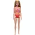   Mattel Barbie strandoló baba rózsaszín-piros fürdőruhában