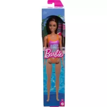Mattel Barbie strandoló baba lila-narancssárga fürdőruhában
