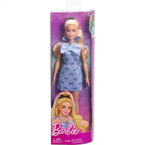Mattel Barbie baba kék masnis ruhában
