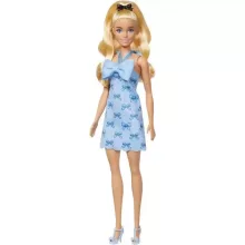 Mattel Barbie baba kék masnis ruhában