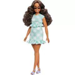 Mattel Barbie Fashionistas baba zöld ruhában