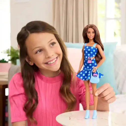 Mattel Barbie cukorbeteg baba kék ruhában