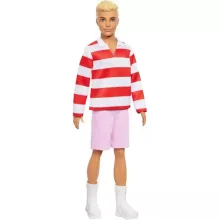 Mattel Barbie Ken fiú baba csíkos felsőben és rövidnadrágban