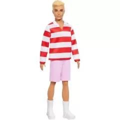   Mattel Barbie Ken fiú baba csíkos felsőben és rövidnadrágban