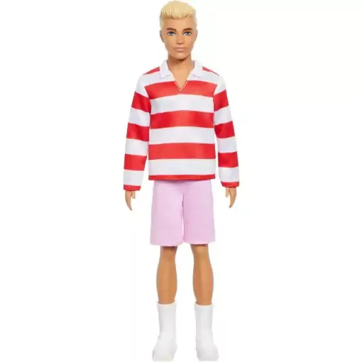 Mattel Barbie Ken fiú baba csíkos felsőben és rövidnadrágban