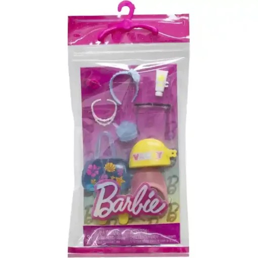 Mattel Barbie ruhák - Barbie baba ruházati kiegészítők kék táskával