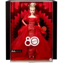 Mattel Barbie Signature 80. évfordulós baba piros estélyi ruhában