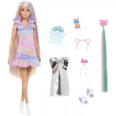   Mattel Barbie Fun & Fancy fodrászos szőke baba extra hosszú hajjal