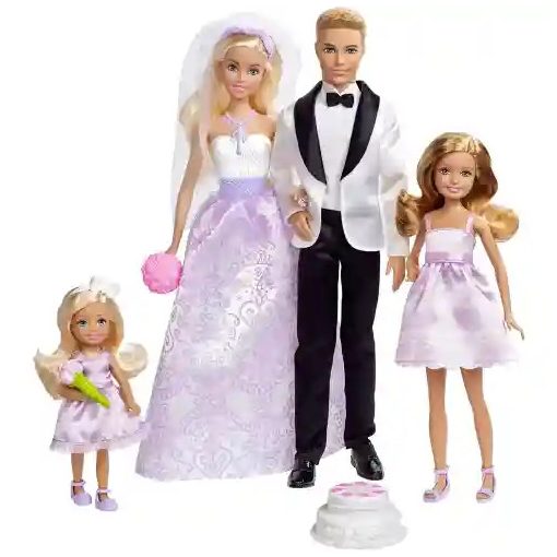 Mattel Barbie és Ken esküvője ünnepi ruhákban