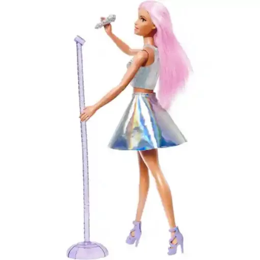 Mattel Barbie popsztár baba mikrofonnal és rózsaszín hajjal